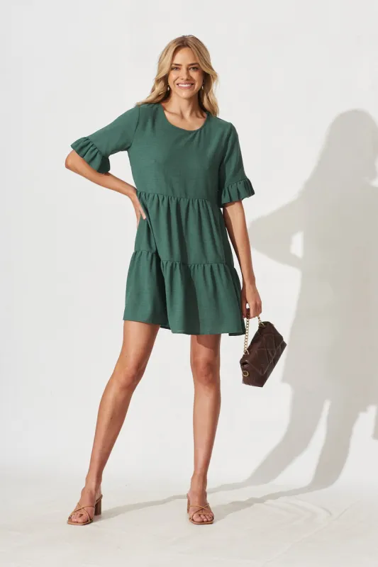Kearsley Dress In Dusty Green sold by St Frock
