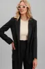 Belmore Blazer In Black Pure Linen sold by St Frock