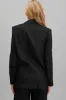 Belmore Blazer In Black Pure Linen sold by St Frock