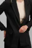 Belmore Blazer In Black Pure Linen sold by St Frock