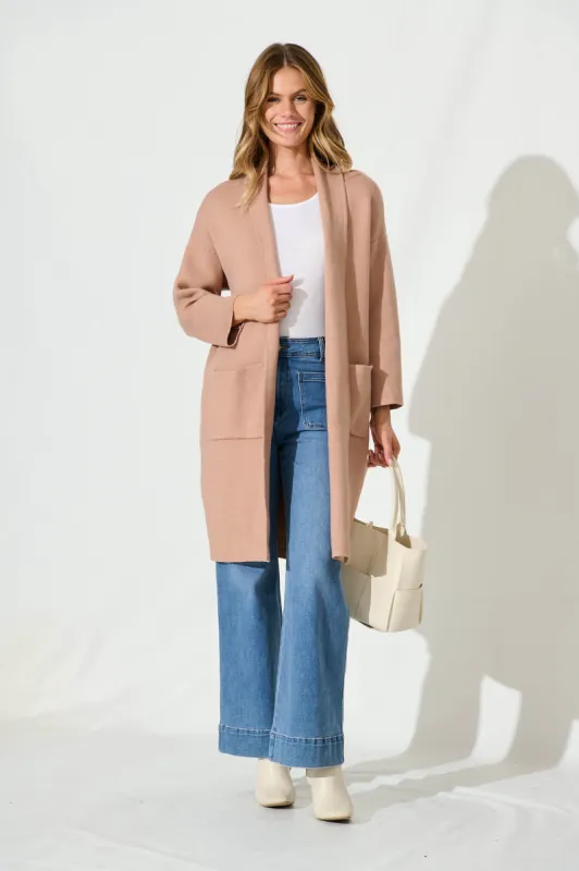 Becca Knit Cardigan In Beige sold by St Frock
