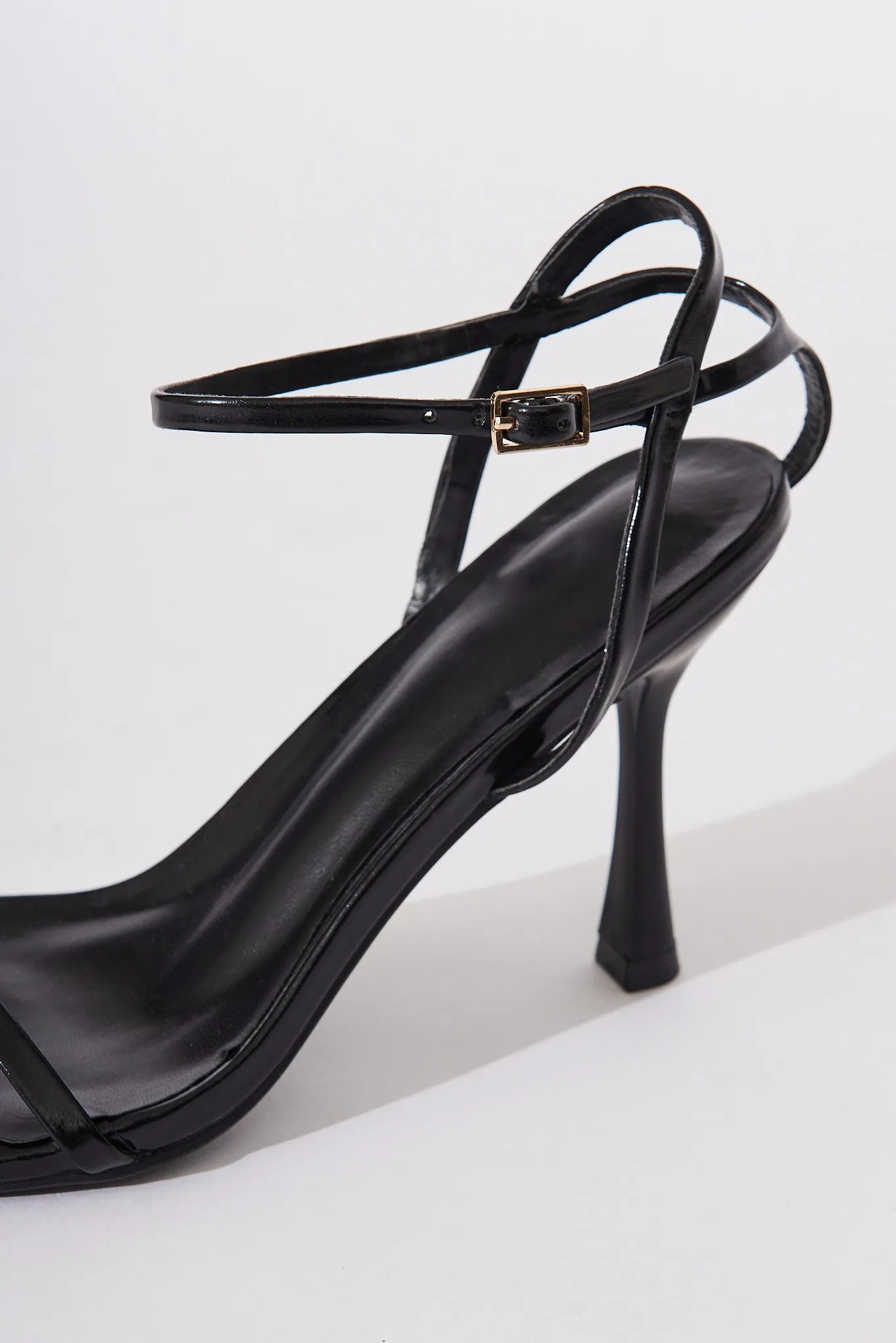 Prima Ankle Strap Stiletto Heels In Black sold by St Frock product image thumbnail 4