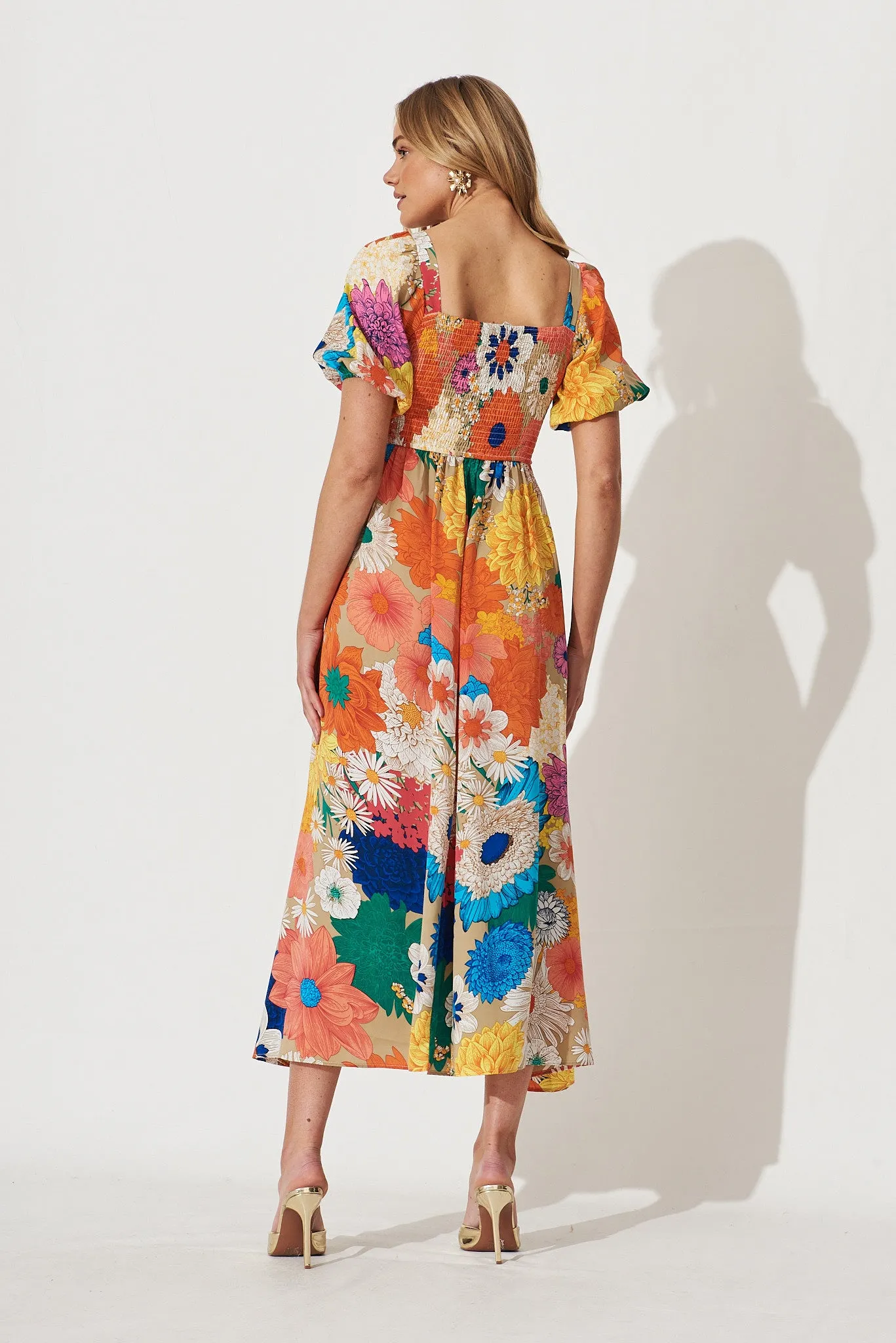 Mel Maxi Dress In Bright Multi Floral sold by St Frock product image thumbnail 4