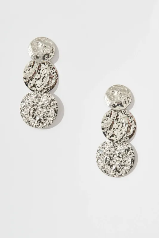 Petrina Drop Earrings In Silver sold by St Frock