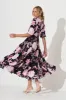 Emilia Maxi Dress In Navy With Pink And Lilac Floral sold by St Frock