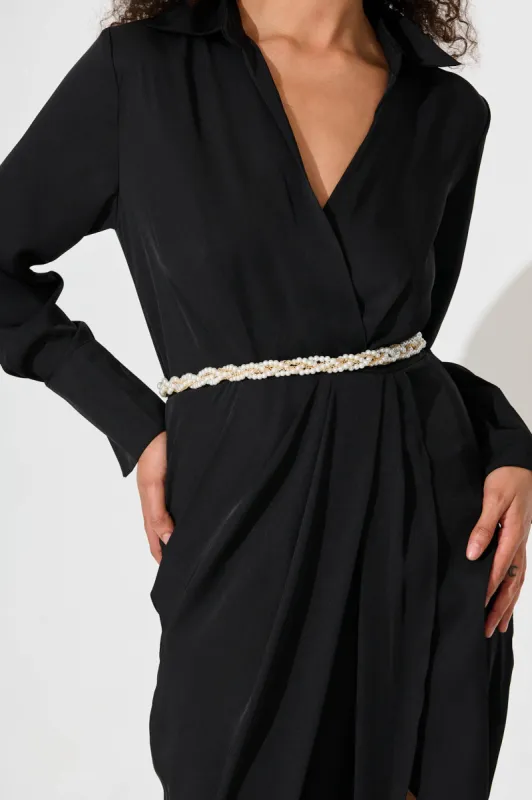 Jamie Chain Belt In Gold With Pearl sold by St Frock