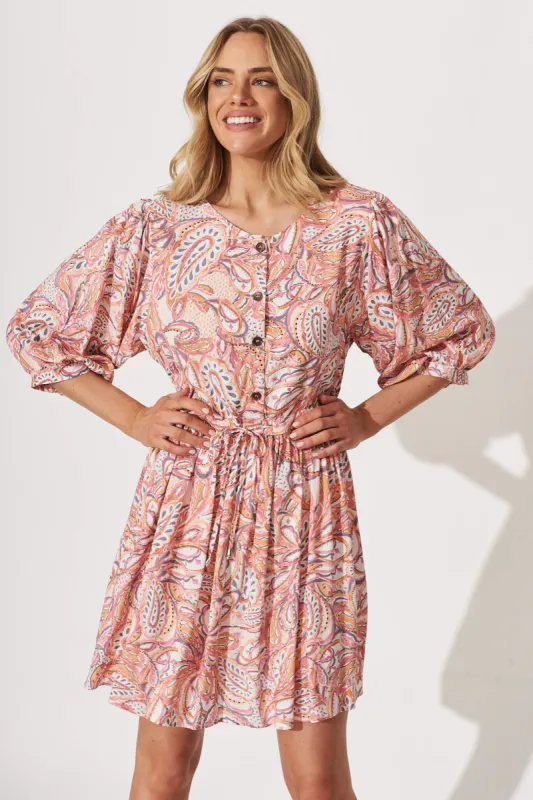 Amani Dress In Multi Print sold by St Frock