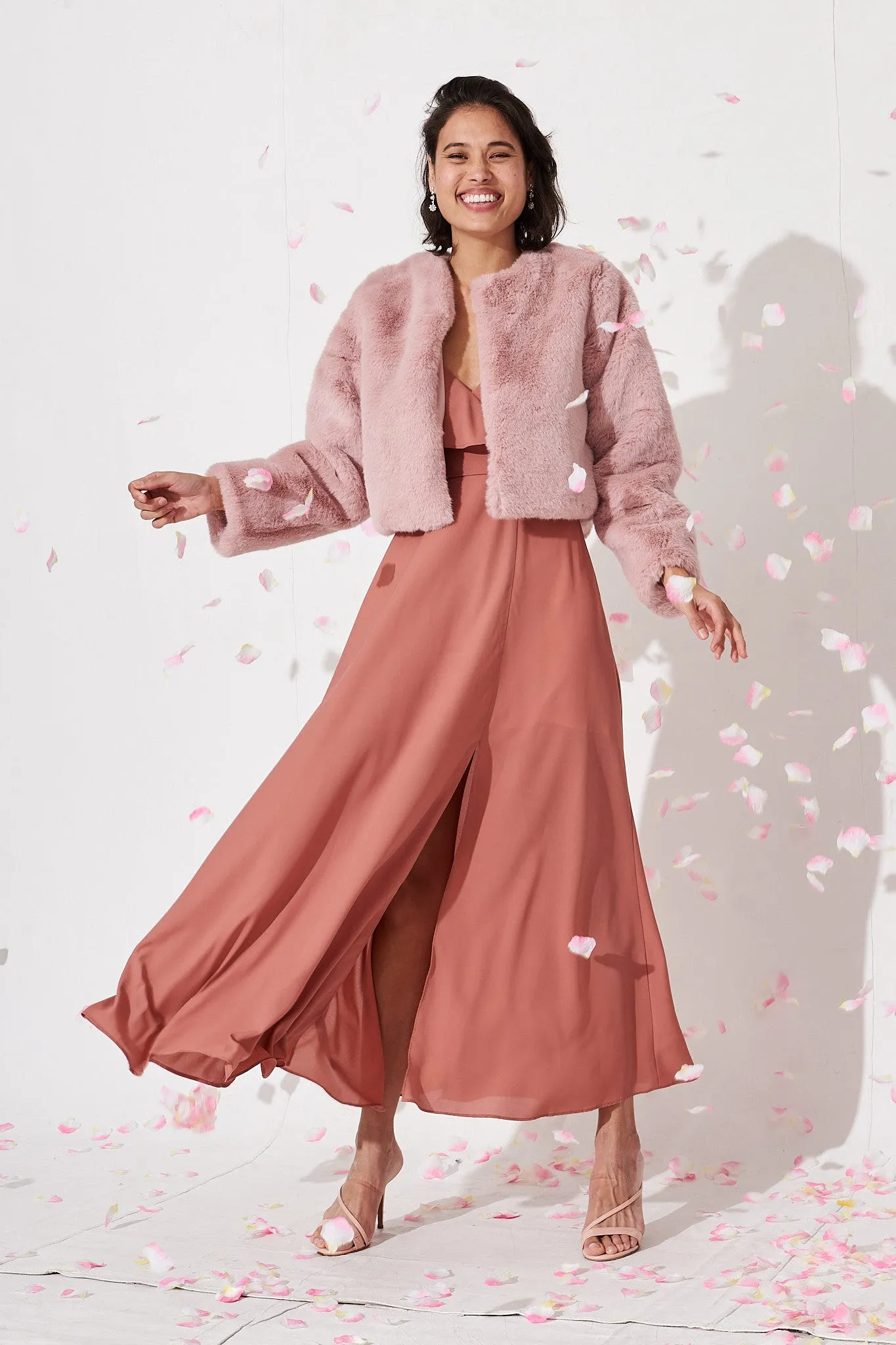 Marit Maxi Dress in Dusty Rose sold by St Frock product image thumbnail 3