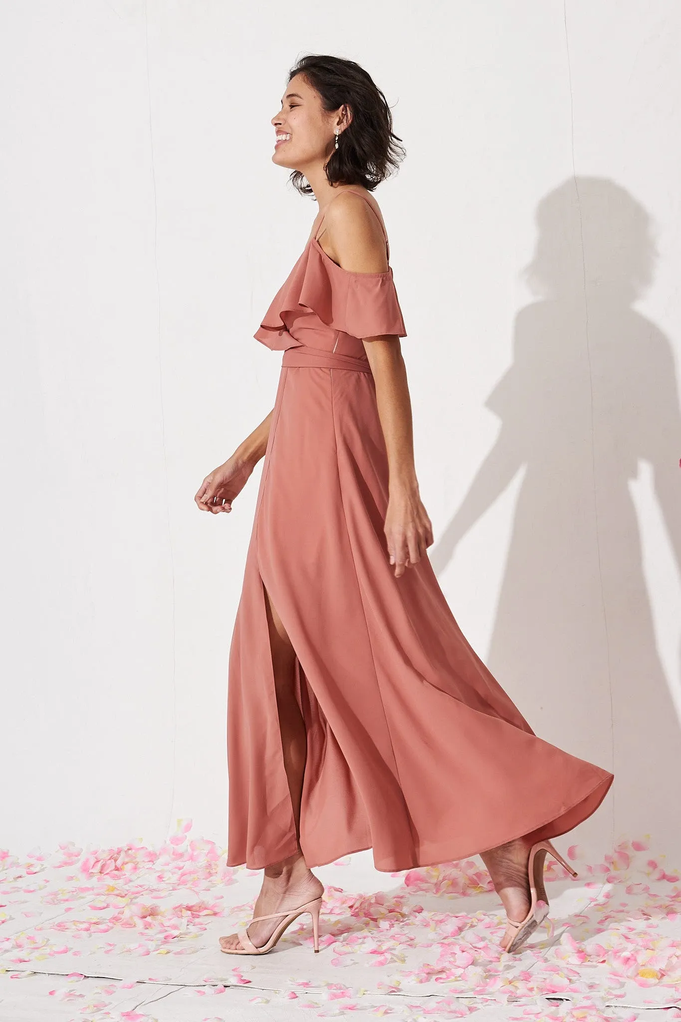 Marit Maxi Dress in Dusty Rose sold by St Frock product image thumbnail 5