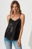 Disco Cami Top In Black Sequin sold by St Frock