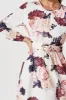Rana Maxi Dress In White With Purple Floral sold by St Frock
