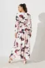 Rana Maxi Dress In White With Purple Floral sold by St Frock