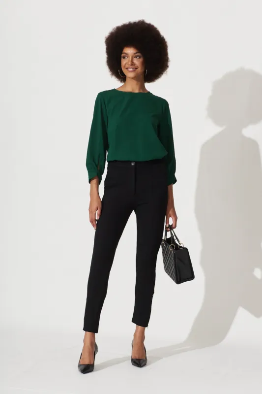 Rhiah Top in Emerald sold by St Frock