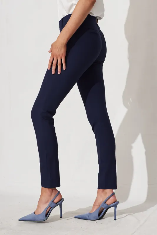 Workflow Skinny Pants In Navy sold by St Frock