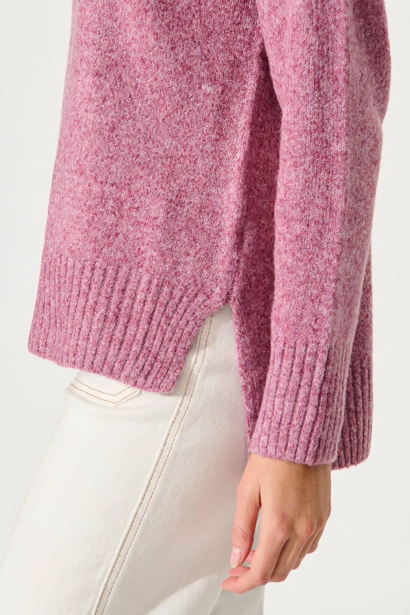 Ossa Knit In Purple Marle Wool Blend sold by St Frock product image thumbnail 5