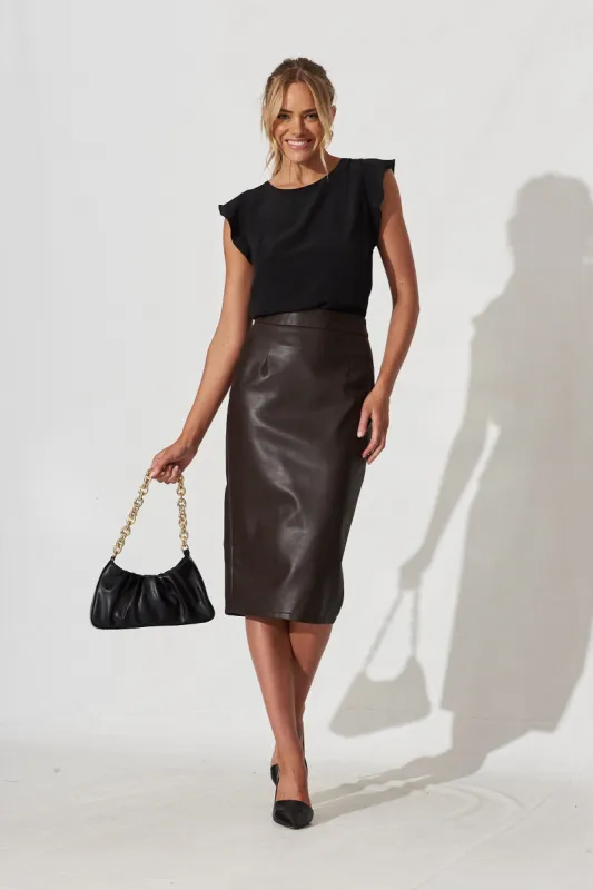 Lisa Top In Black sold by St Frock