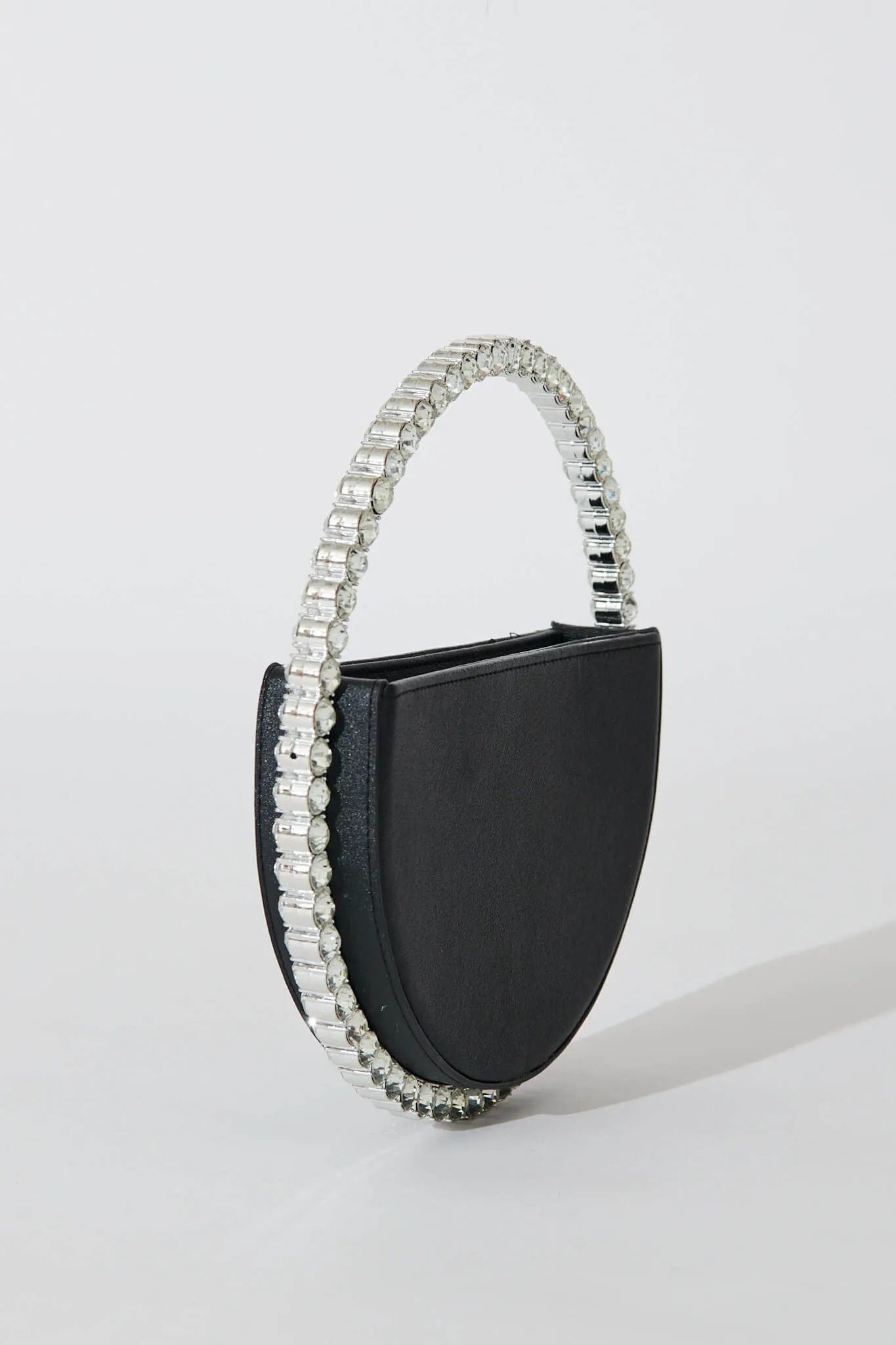Treasure Round Clutch Bag In Black Diamante sold by St Frock product image thumbnail 3