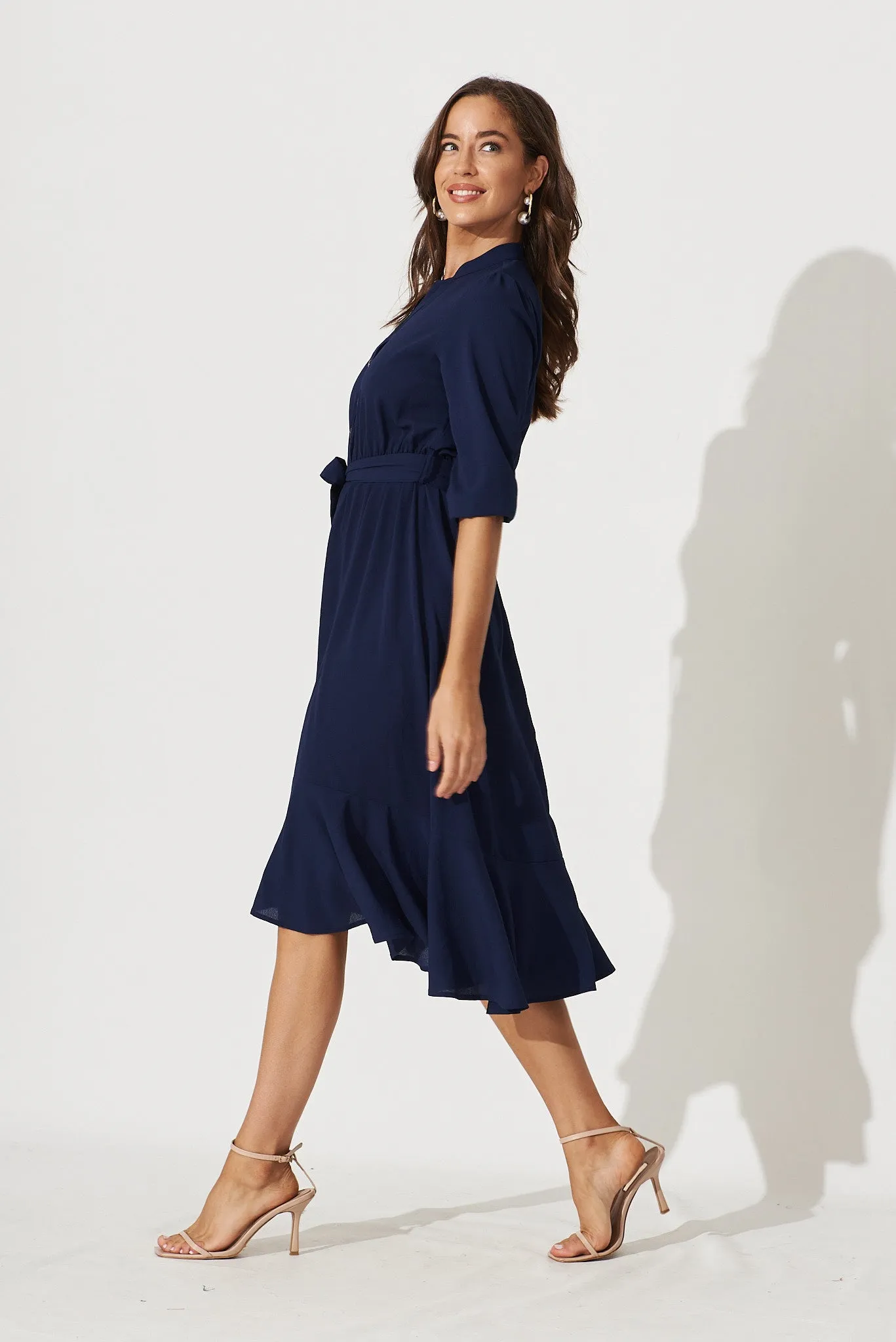 PRE ORDER Jemimah Midi Dress In Navy sold by St Frock product image thumbnail 4