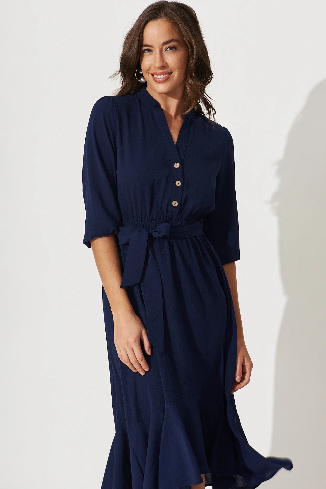 PRE ORDER Jemimah Midi Dress In Navy sold by St Frock product image thumbnail 3