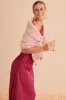 Toulon One Shoulder Maxi Dress In Magenta sold by St Frock