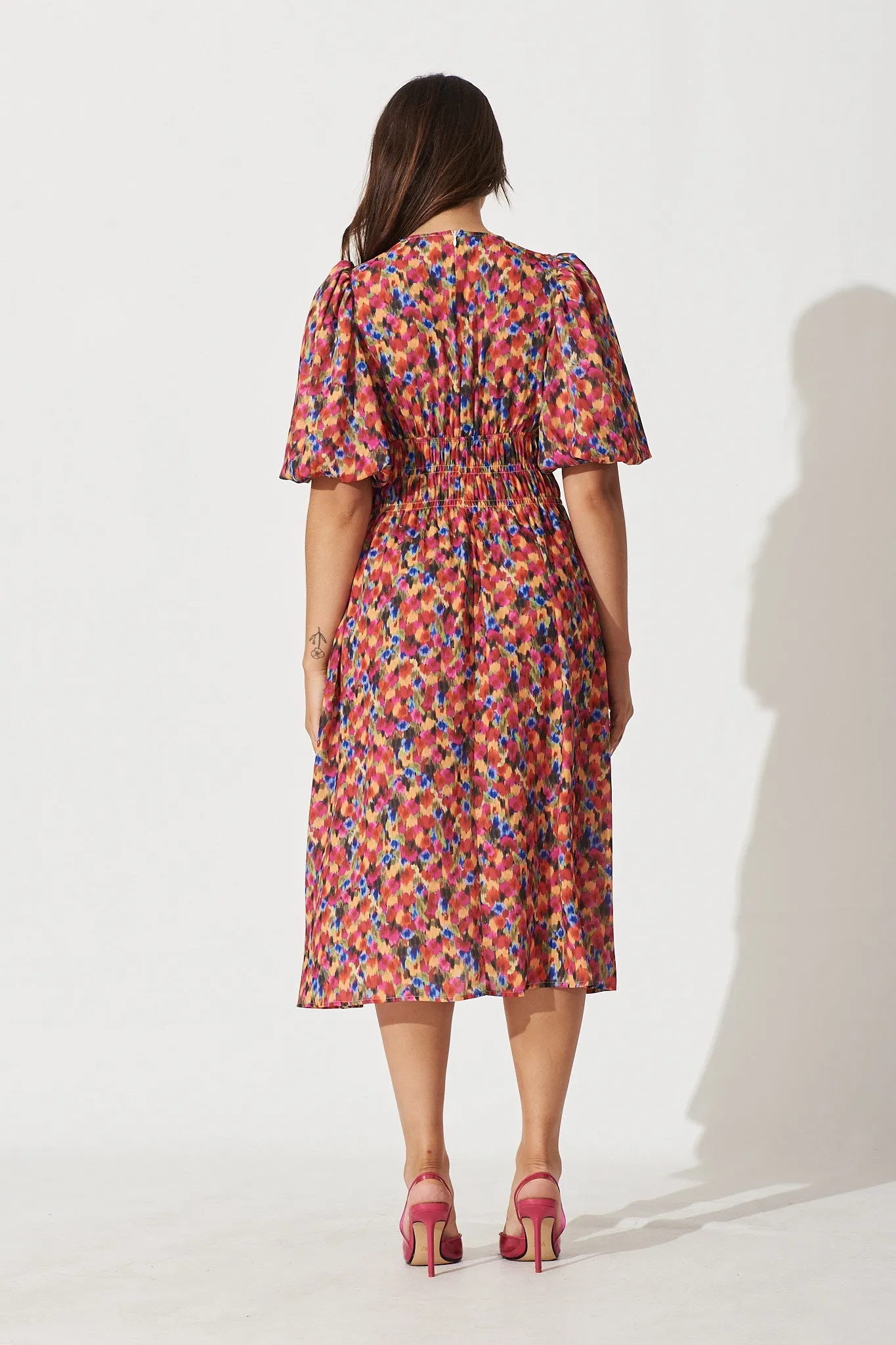 Octavia Midi Dress In Multi Print sold by St Frock product image thumbnail 4