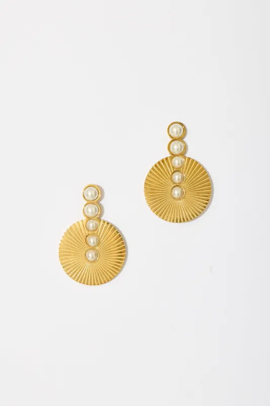 Sarai Drop Earrings In 18K Gold Plated sold by St Frock