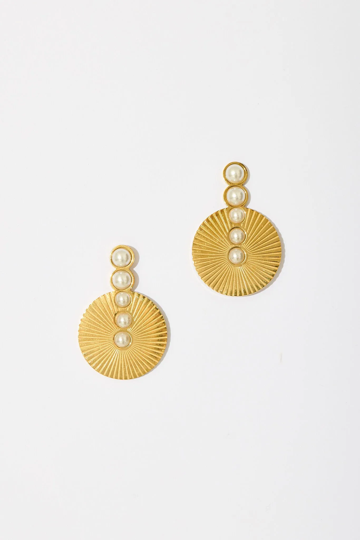 Sarai Drop Earrings In 18K Gold Plated sold by St Frock