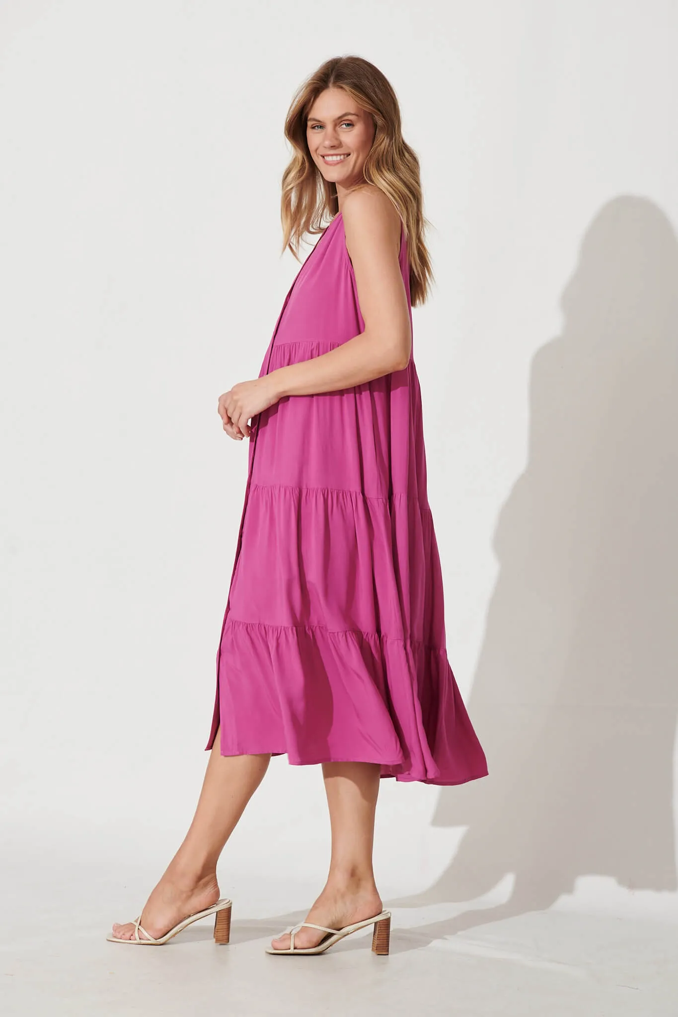Wonderwall Midi Dress In Magenta sold by St Frock product image thumbnail 3