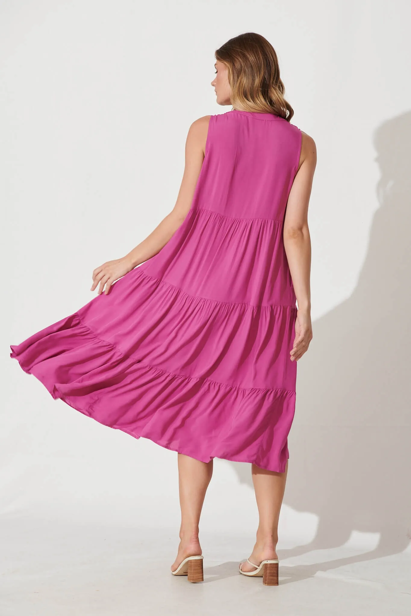 Wonderwall Midi Dress In Magenta sold by St Frock product image thumbnail 4