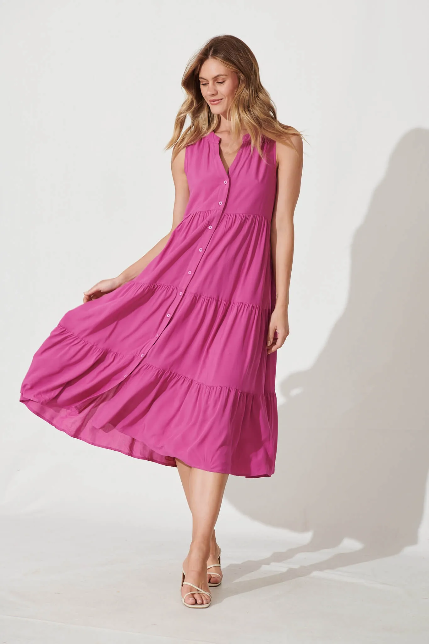 Wonderwall Midi Dress In Magenta sold by St Frock