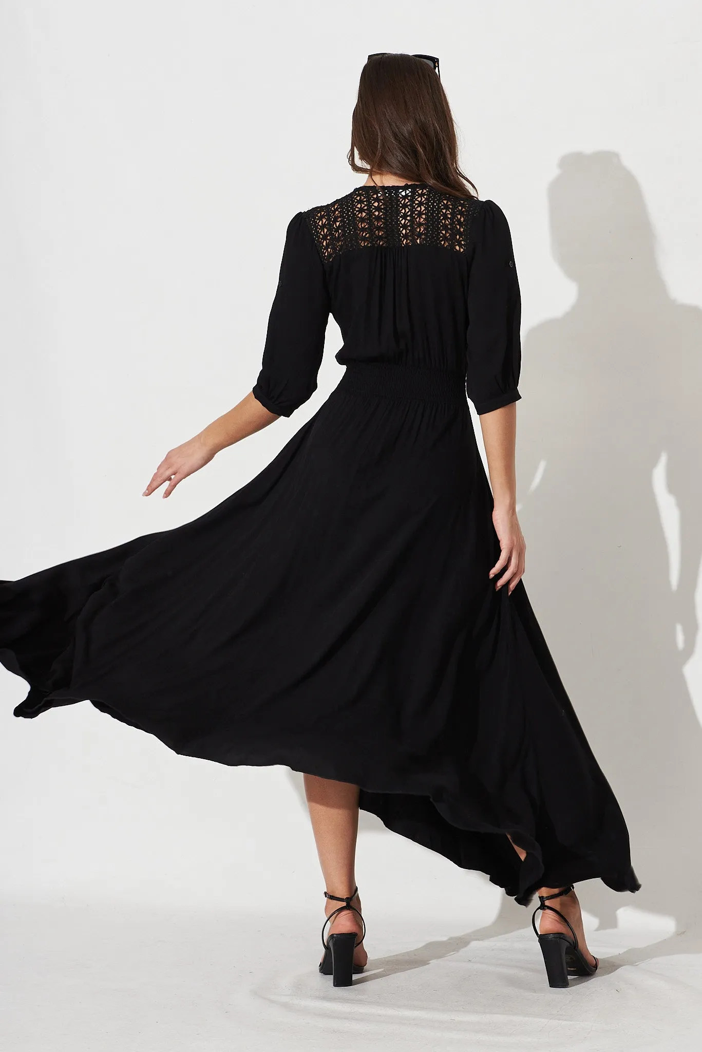 Selena Maxi Dress In Black sold by St Frock product image thumbnail 4