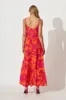 Matilda Maxi Sundress In Tangerine With Pink Print sold by St Frock