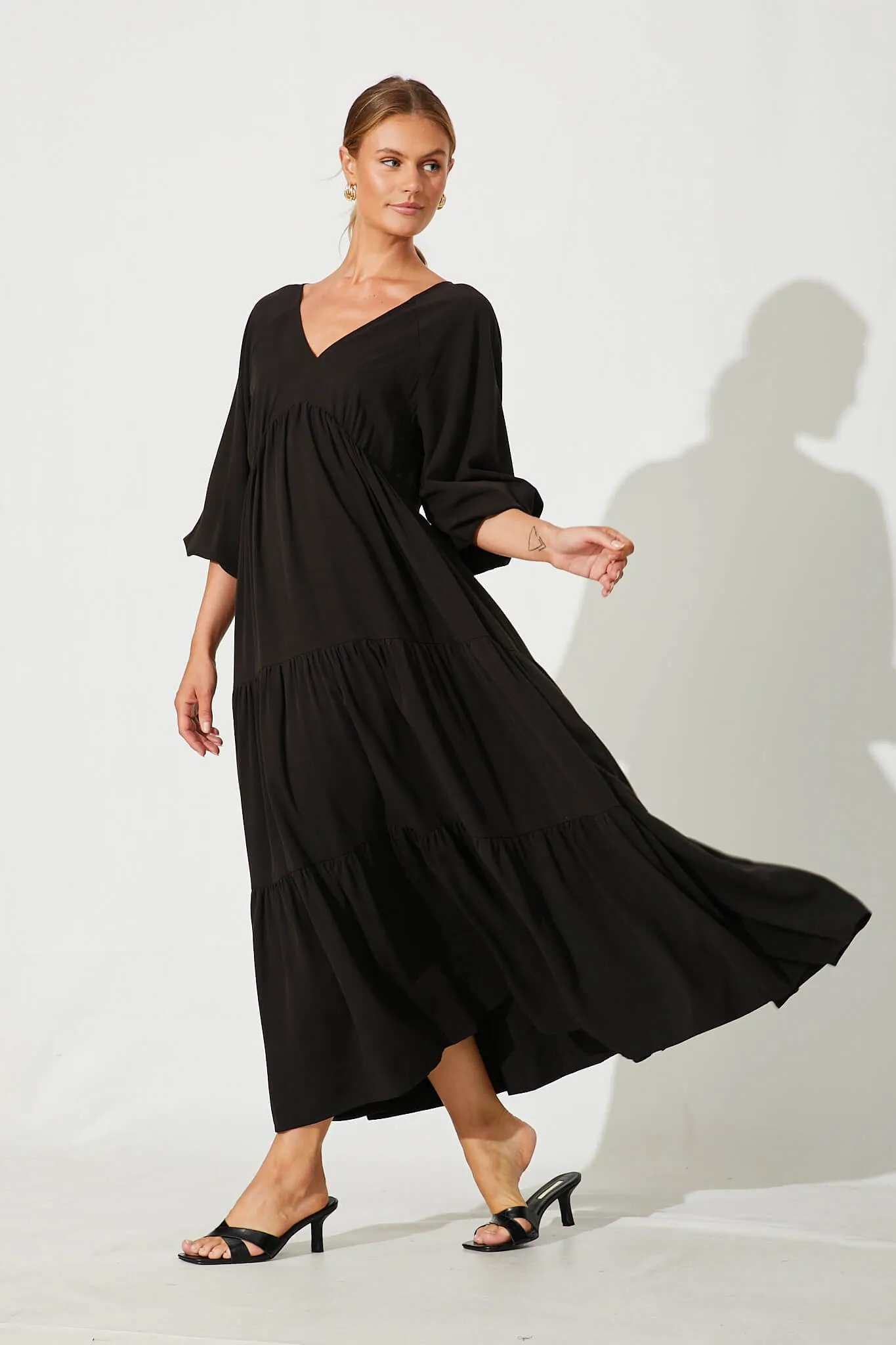 Effortless Maxi Dress In Black sold by St Frock product image thumbnail 3