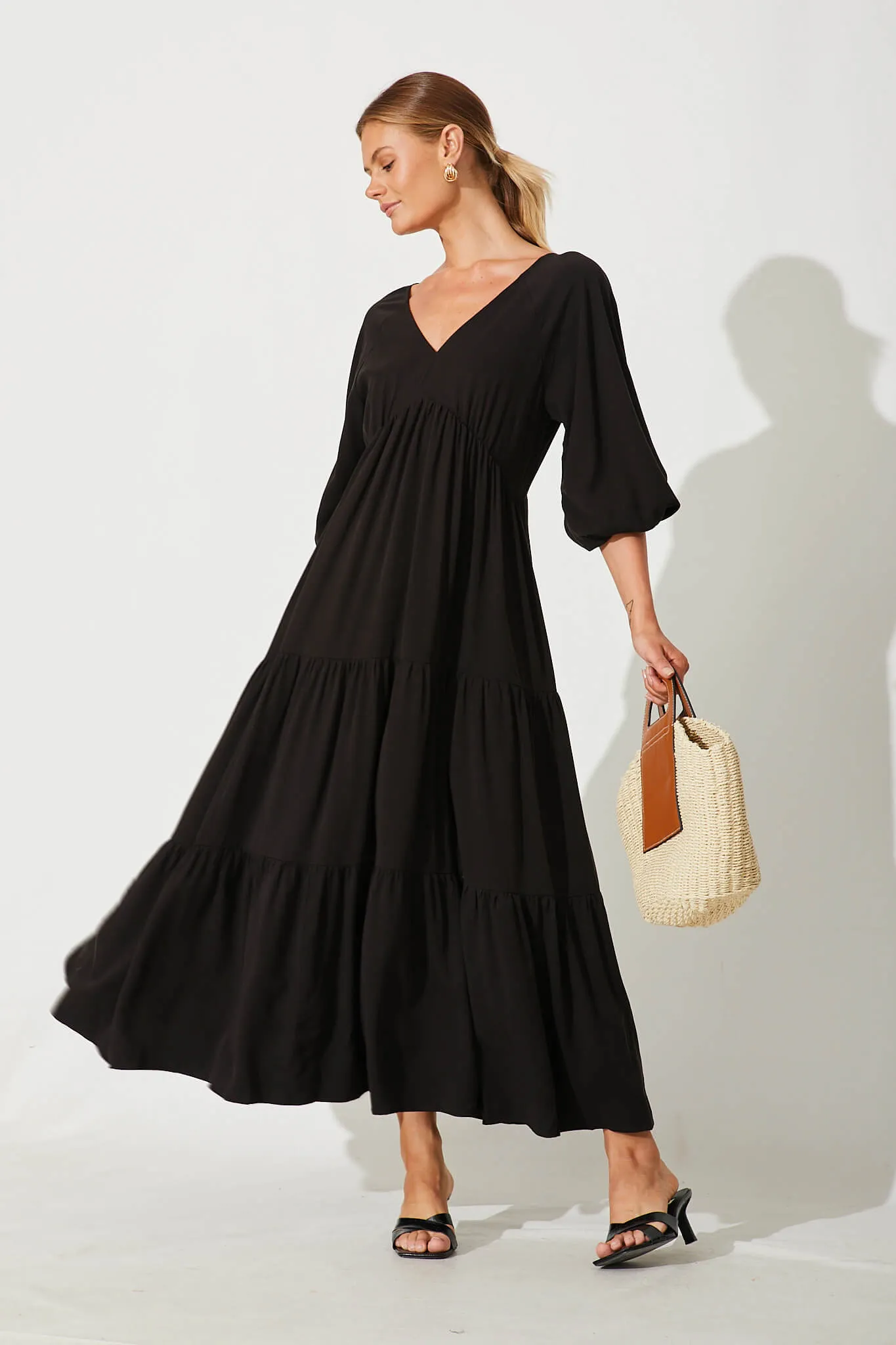 Effortless Maxi Dress In Black sold by St Frock product image thumbnail 5