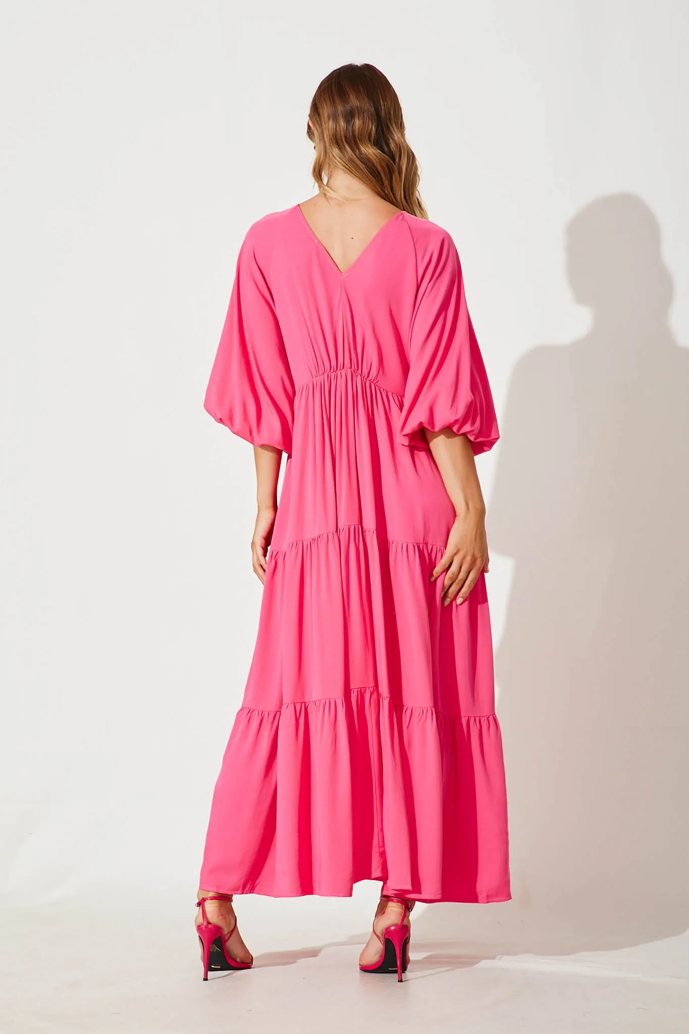 Effortless Maxi Dress In Hot Pink sold by St Frock product image thumbnail 4