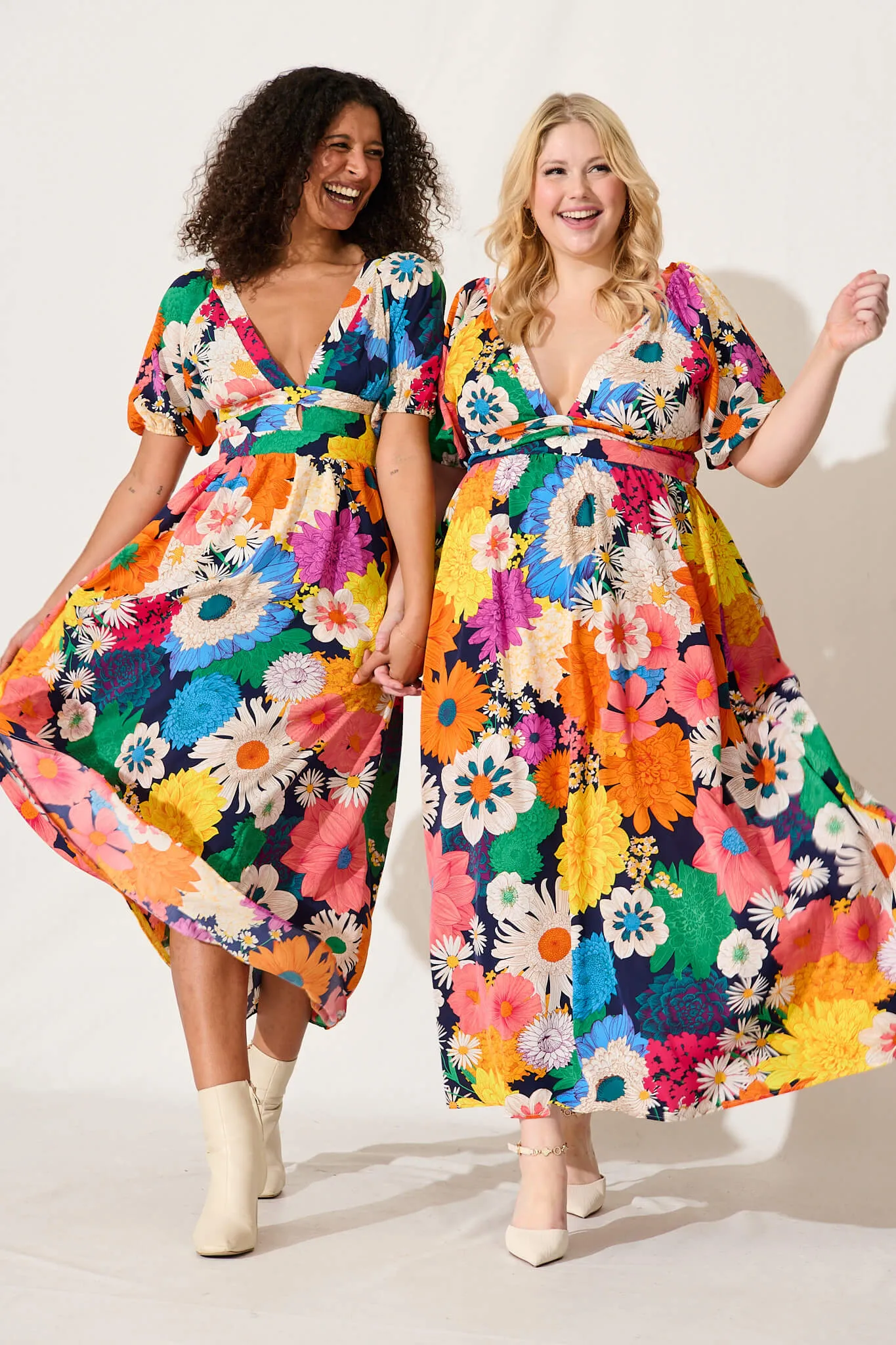 Mel Maxi Dress In Dark Multi Floral sold by St Frock product image thumbnail 2