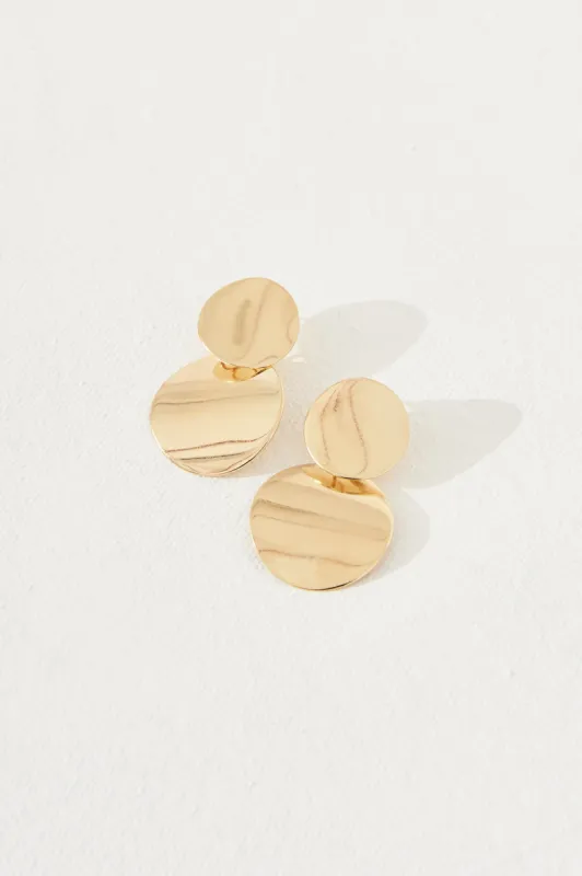 Grazia Earrings In Gold sold by St Frock