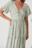 Julia Midi Dress In Green With White Polka Dot sold by St Frock