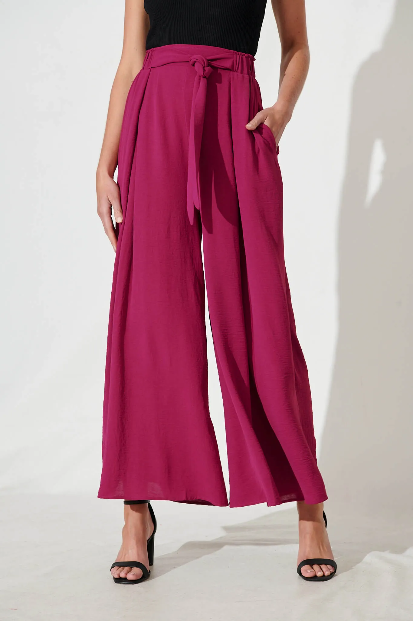 Page Pants In Berry sold by St Frock