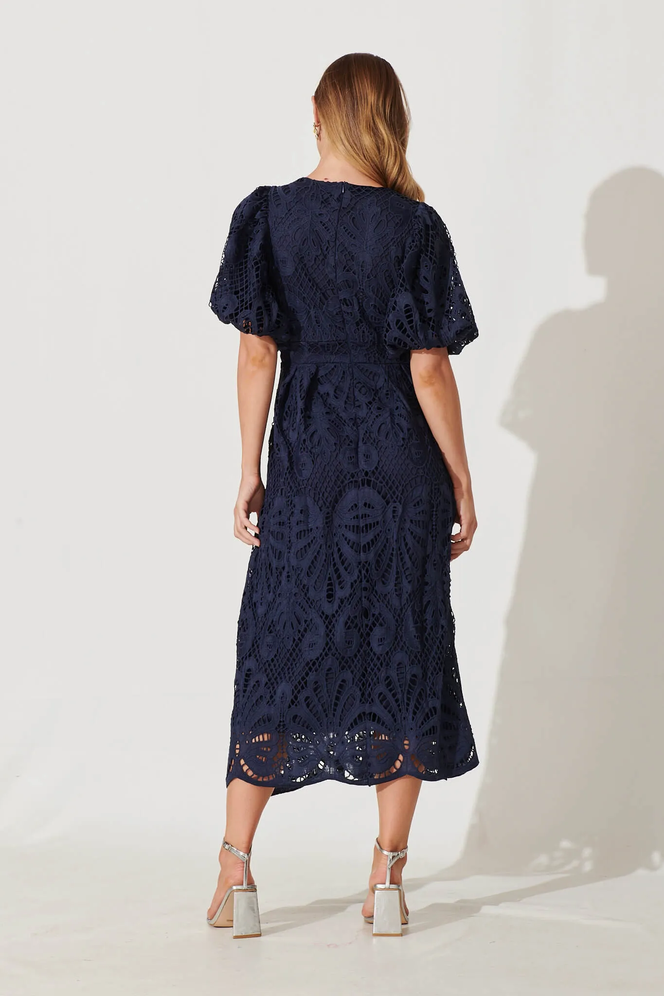 Millie Lace Maxi Dress In Navy sold by St Frock product image thumbnail 5