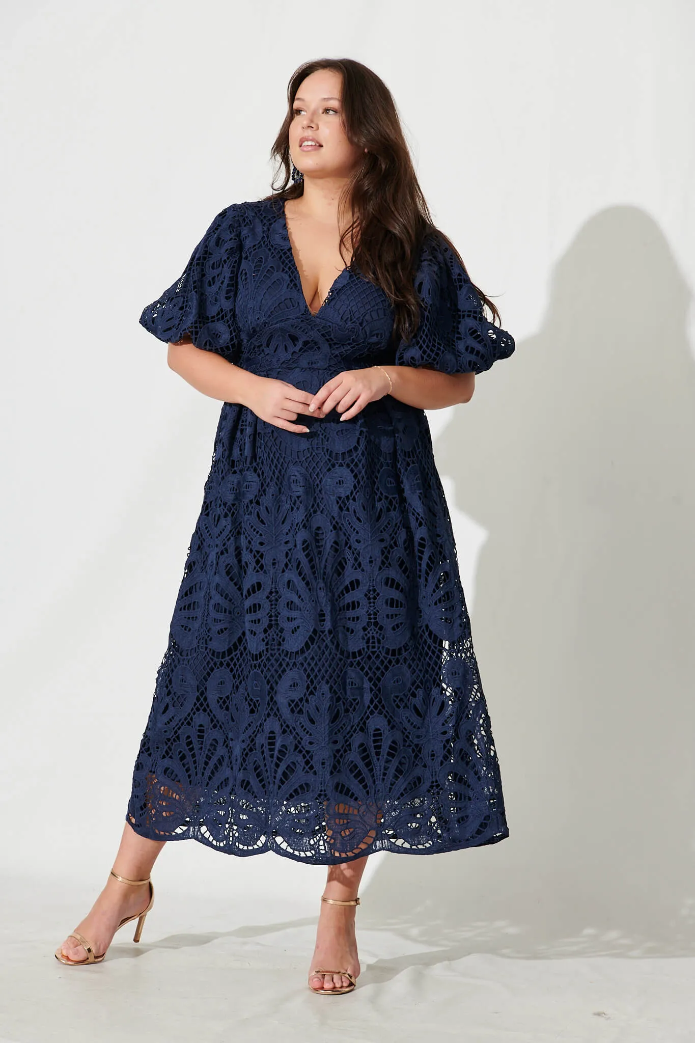 Millie Lace Maxi Dress In Navy sold by St Frock product image thumbnail 2