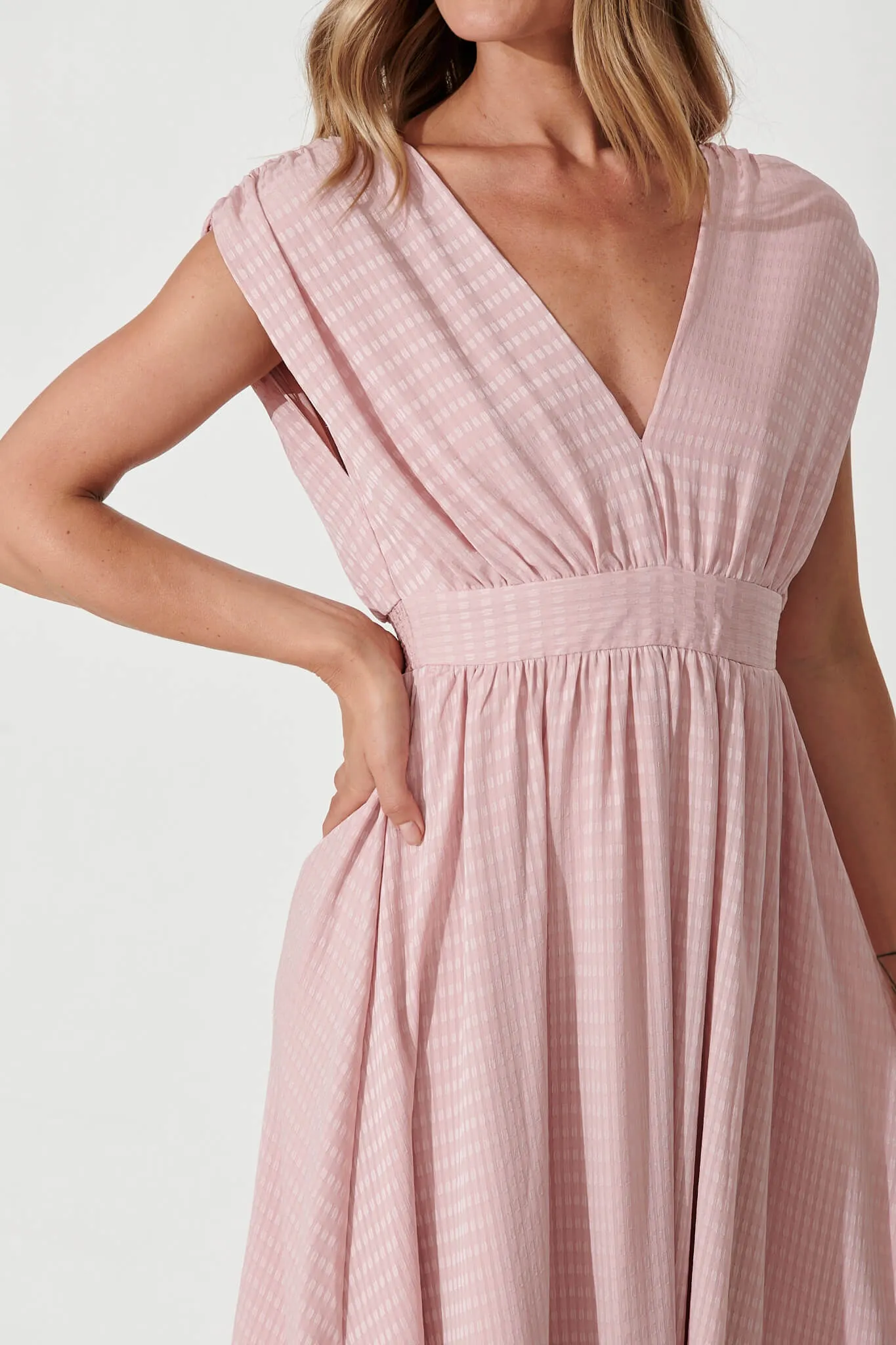 Maxine Midi Dress In Blush sold by St Frock product image thumbnail 5