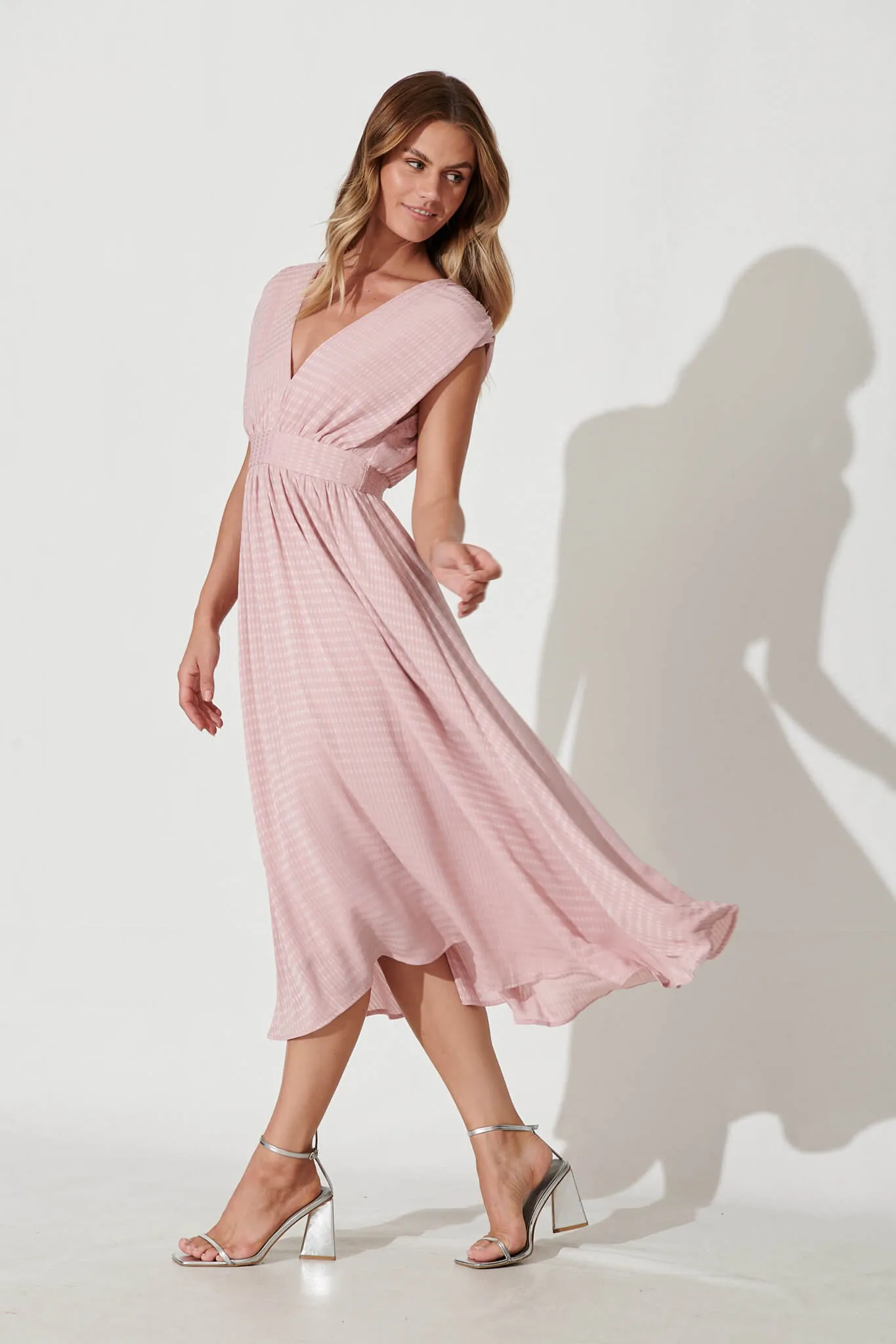 Maxine Midi Dress In Blush sold by St Frock product image thumbnail 3