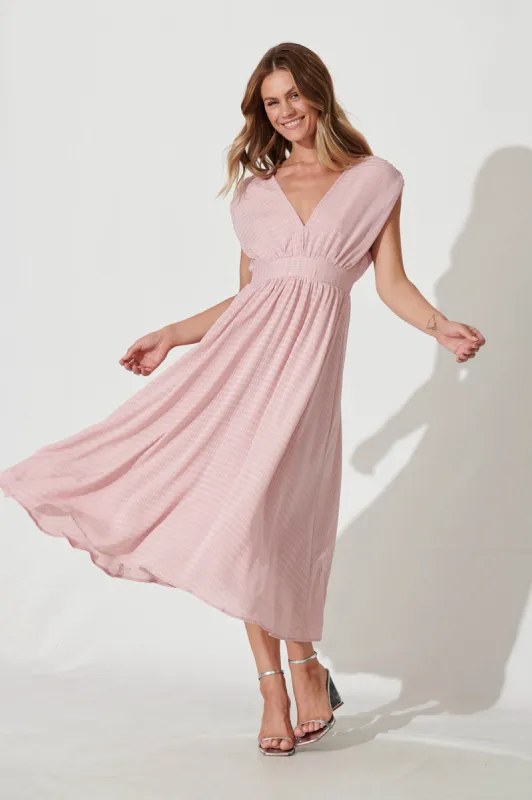 Maxine Midi Dress In Blush sold by St Frock