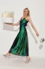 Exquisite Maxi Skirt In Green Sequin sold by St Frock