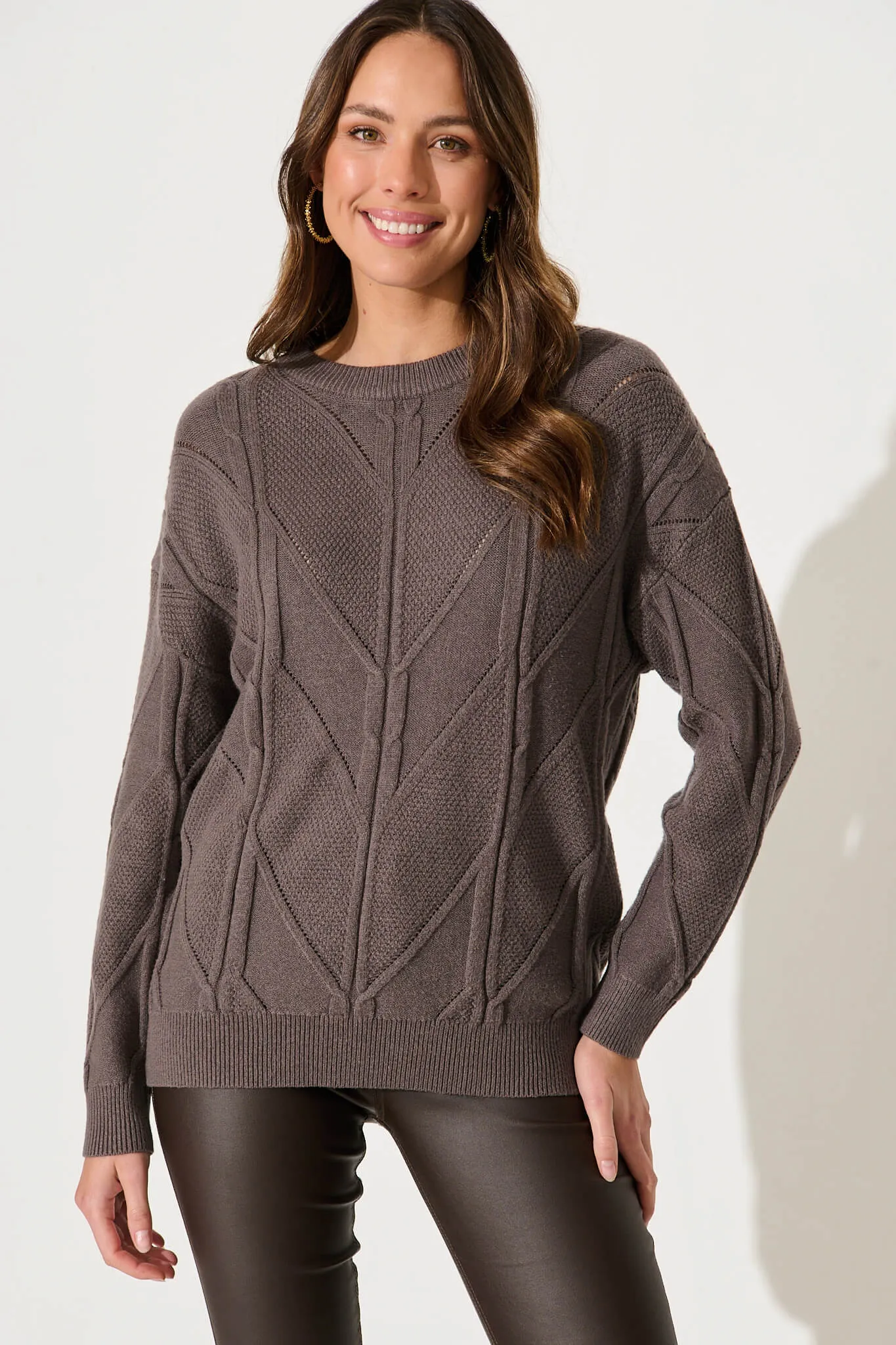 Harvey Knit In Grey Cotton Blend sold by St Frock