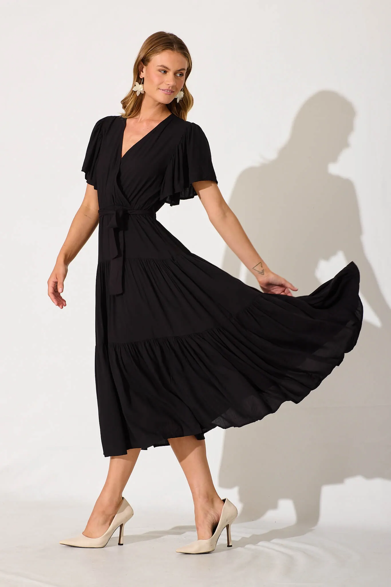 Artemis Midi Dress In Black sold by St Frock product image thumbnail 3