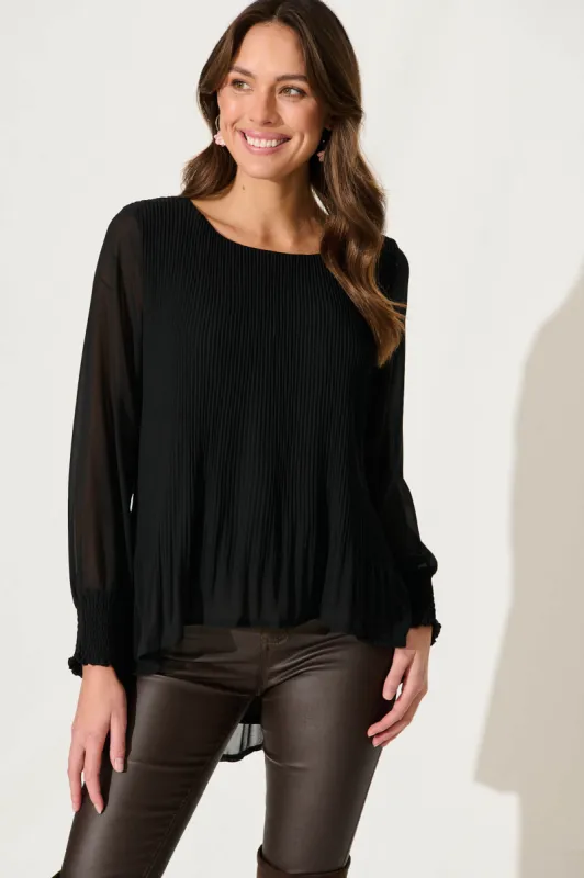 Beau Top In Black Chiffon sold by St Frock