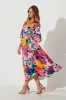 Melski Maxi Dress In Black Multi Floral sold by St Frock