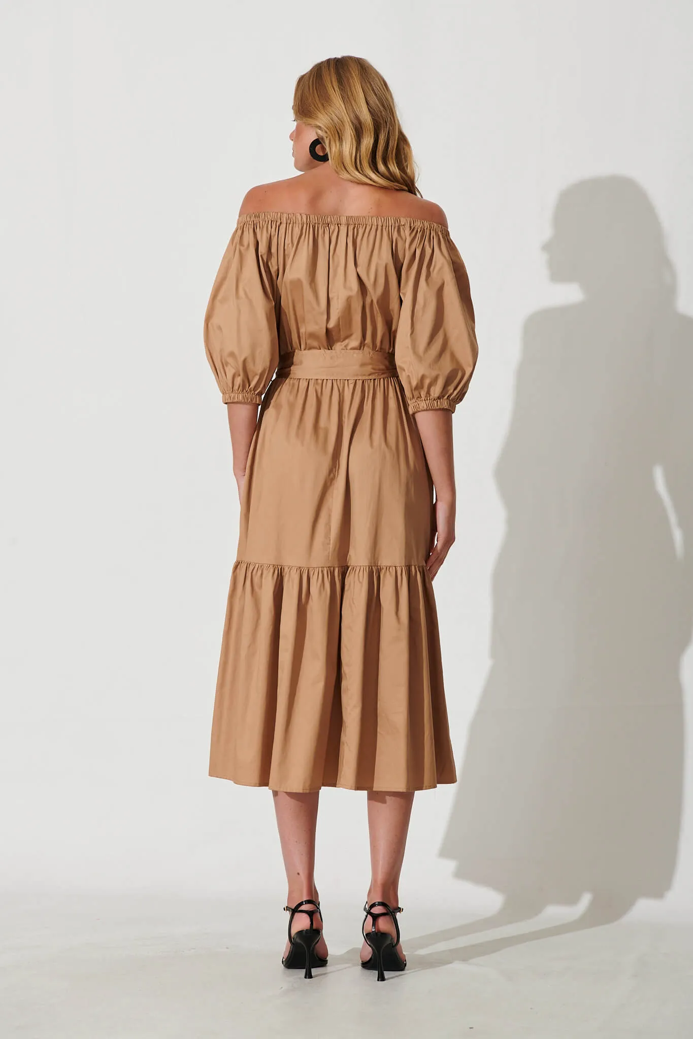 Margarita Midi Dress In Light Brown sold by St Frock product image thumbnail 4